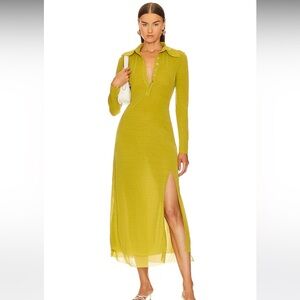 Song of Style Chartreuse Maxi Dress